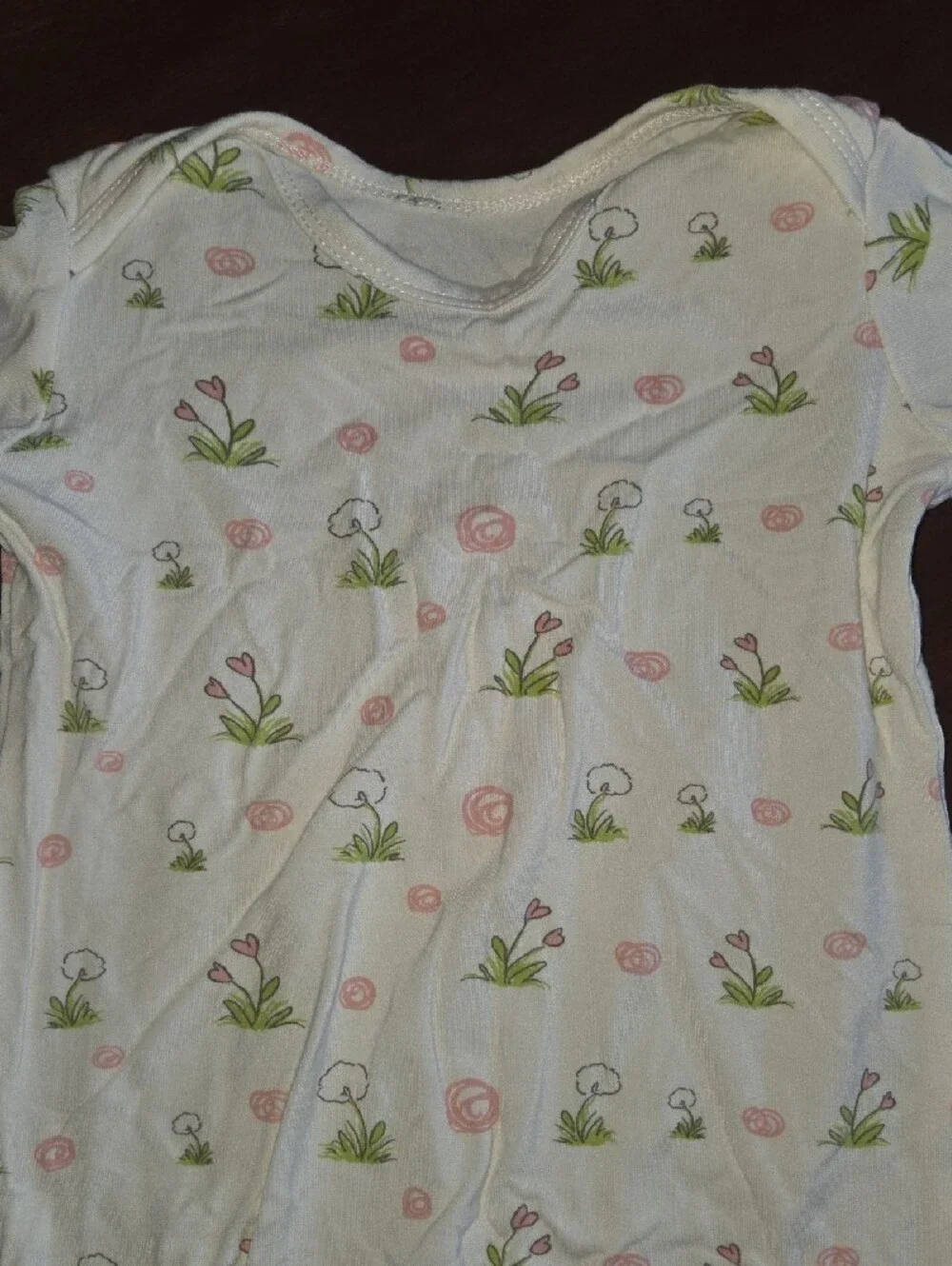 Bunnies by the Bay White Knotted Sleep Sack with Pink & Green Floral